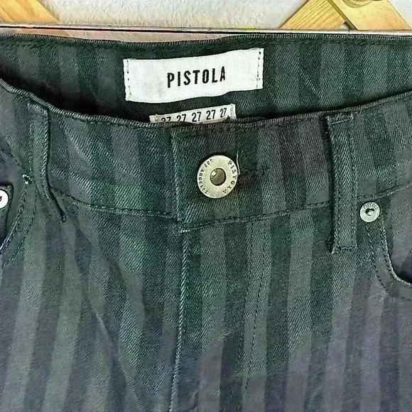 Audrey Mid Rise Skinny Lookout Vintage Stripes Jeans - Picture 2 of 5